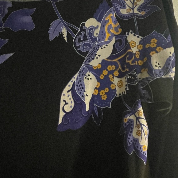 Like new Elie Tahari black floral pattern minidress w/kimono style sleev… - Picture 12 of 12